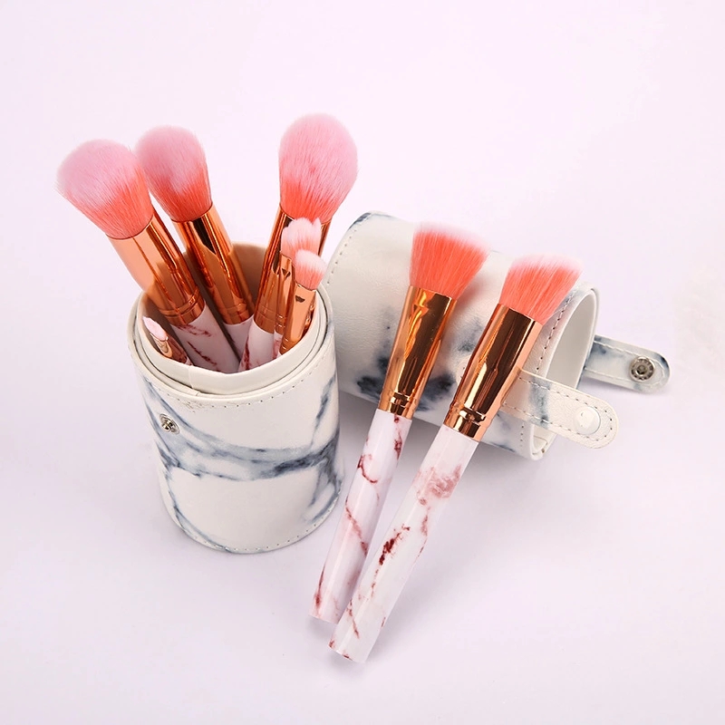 High Quality 10pcs Marble Makeup Brushes Face Makeup Brush Set With Brush Holder