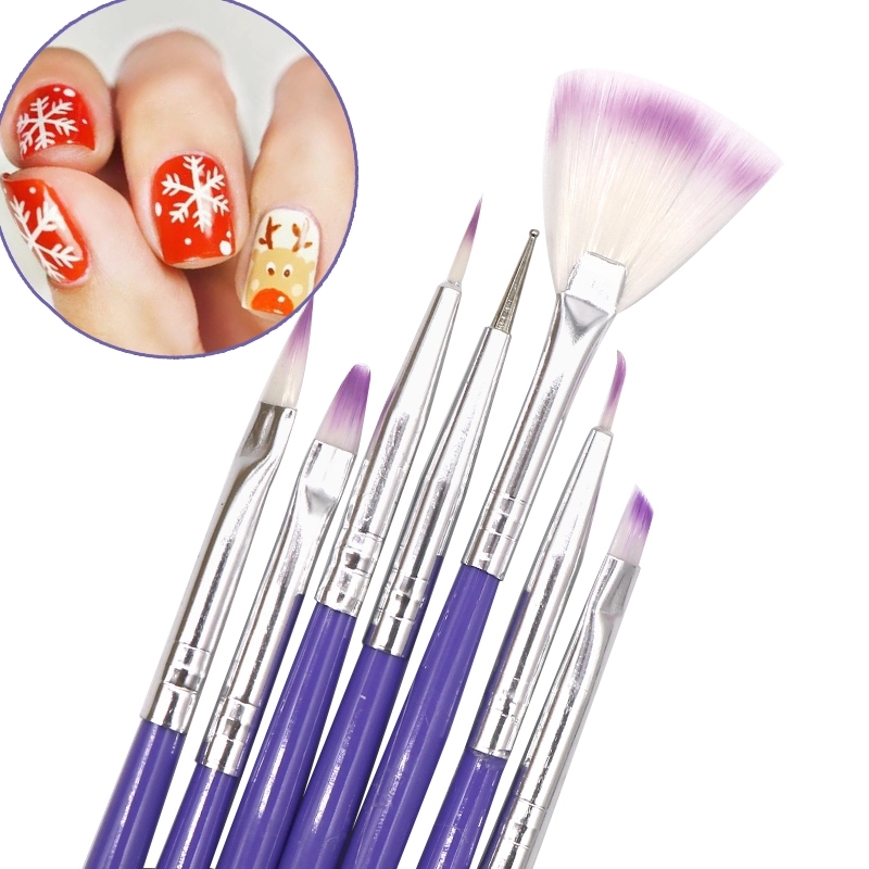 7Pcs DIY Nail Art Painting Brushes Pen Kit Nail Design Brushes Makeup Dotting Tools Nail Brushes