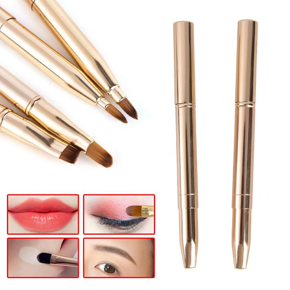 Wholesale Customized Dual Ended Retractable Single Makeup Brush Lip Brush