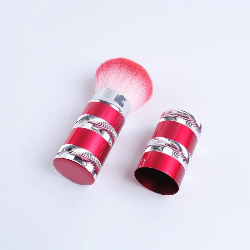 Wood handle fashion face beautify tool retractable short single makeup brush