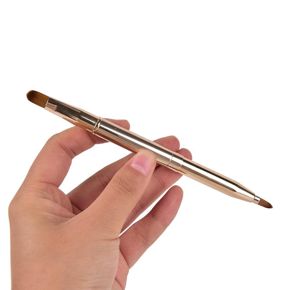 Wholesale Customized Dual Ended Retractable Single Makeup Brush Lip Brush