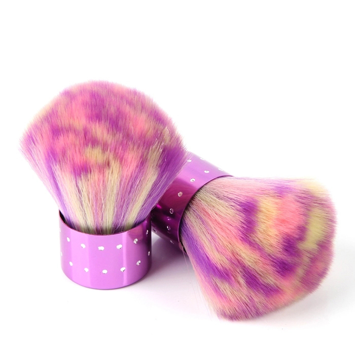 Hot Sale Coloful Glitter Handle Nylon Hair Kabuki Brushes Makeup Nail Art Brush