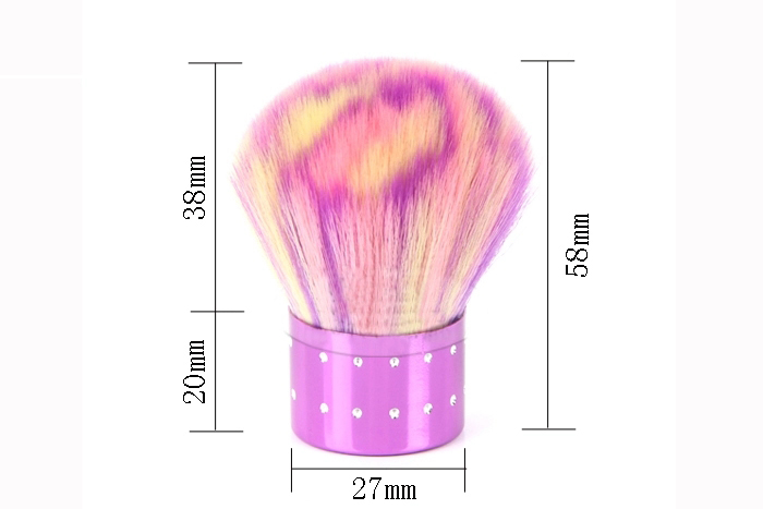 Hot Sale Coloful Glitter Handle Nylon Hair Kabuki Brushes Makeup Nail Art Brush