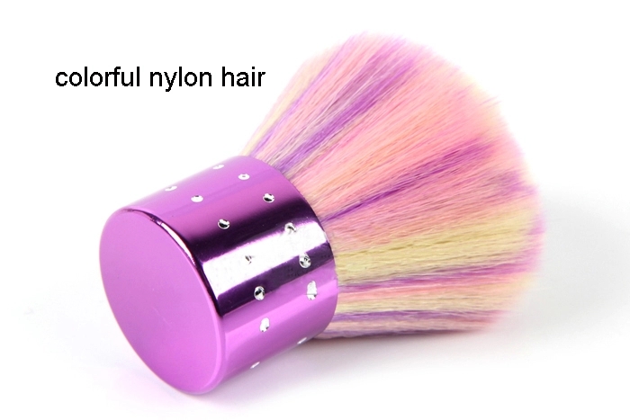 Hot Sale Coloful Glitter Handle Nylon Hair Kabuki Brushes Makeup Nail Art Brush