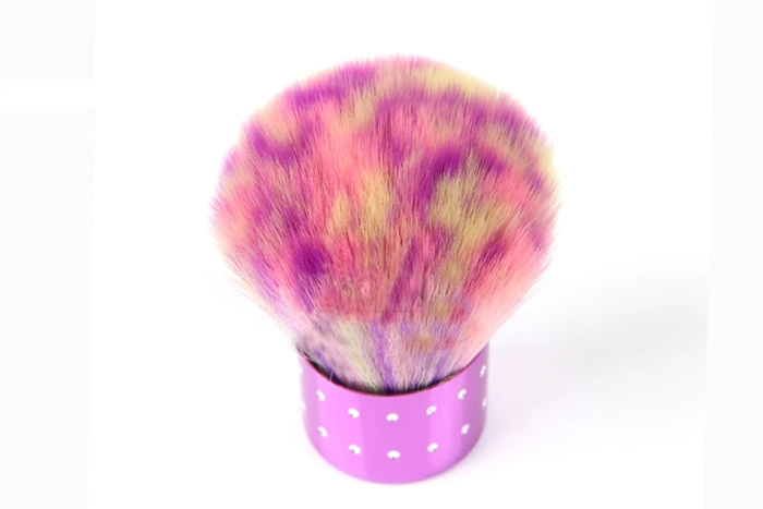Hot Sale Coloful Glitter Handle Nylon Hair Kabuki Brushes Makeup Nail Art Brush