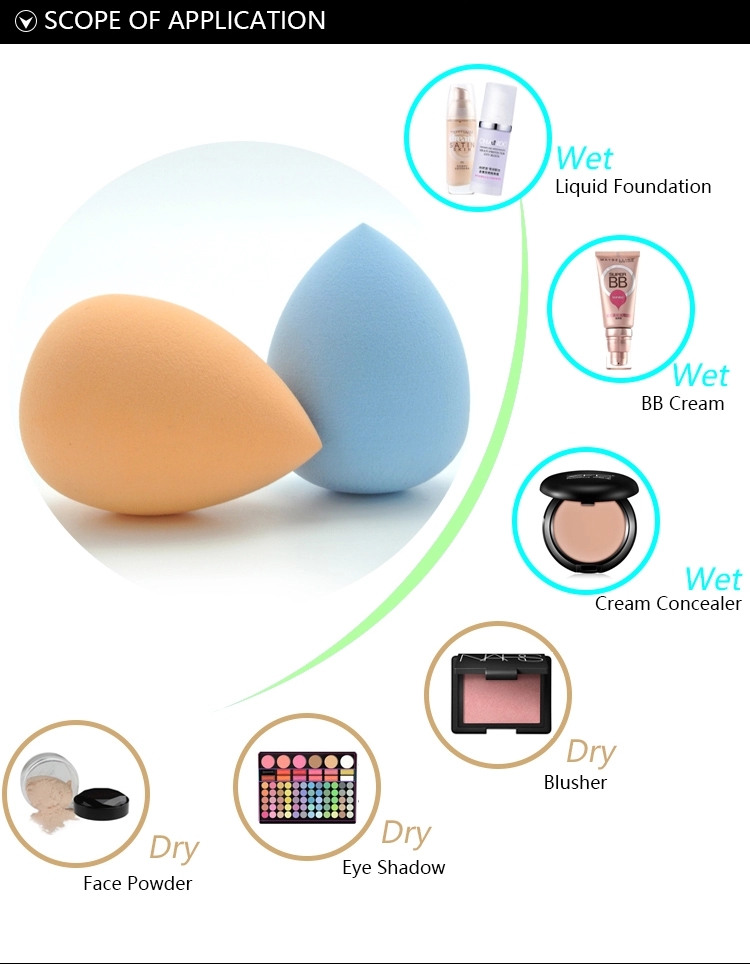 Amazon Best Sell Makeup Blender Promotional Hot Non Latex Makeup Sponge Manufacturer