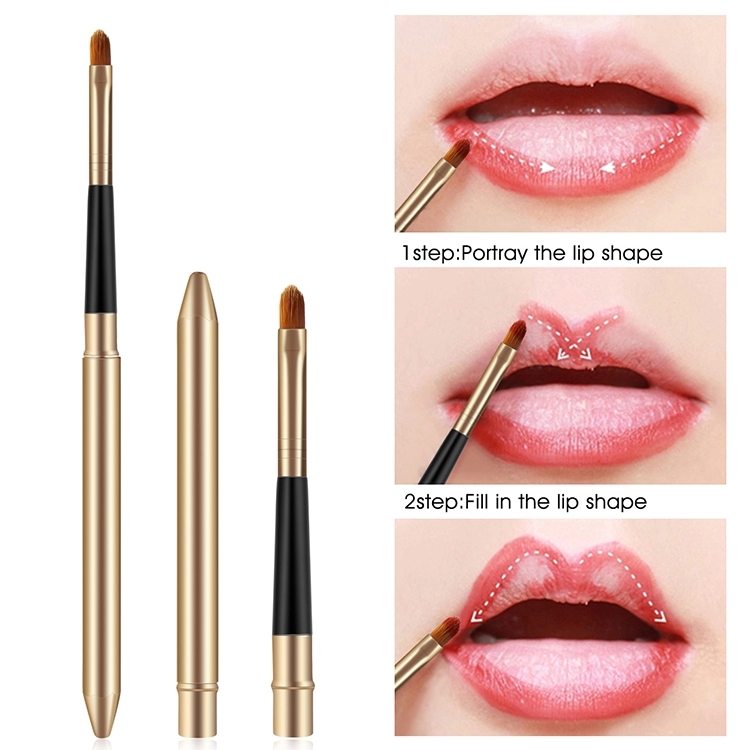 Private Label wholesale ladies makeup tools lip brush retractable