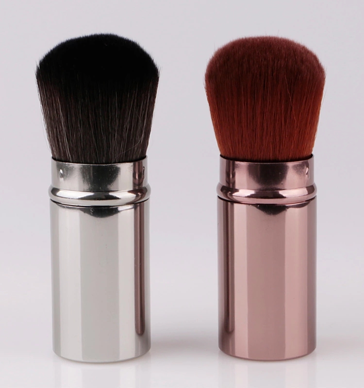 2019 New Products Ideas Mini Single Glitter Retractable Kabuki Brush Refillable Powder Brush