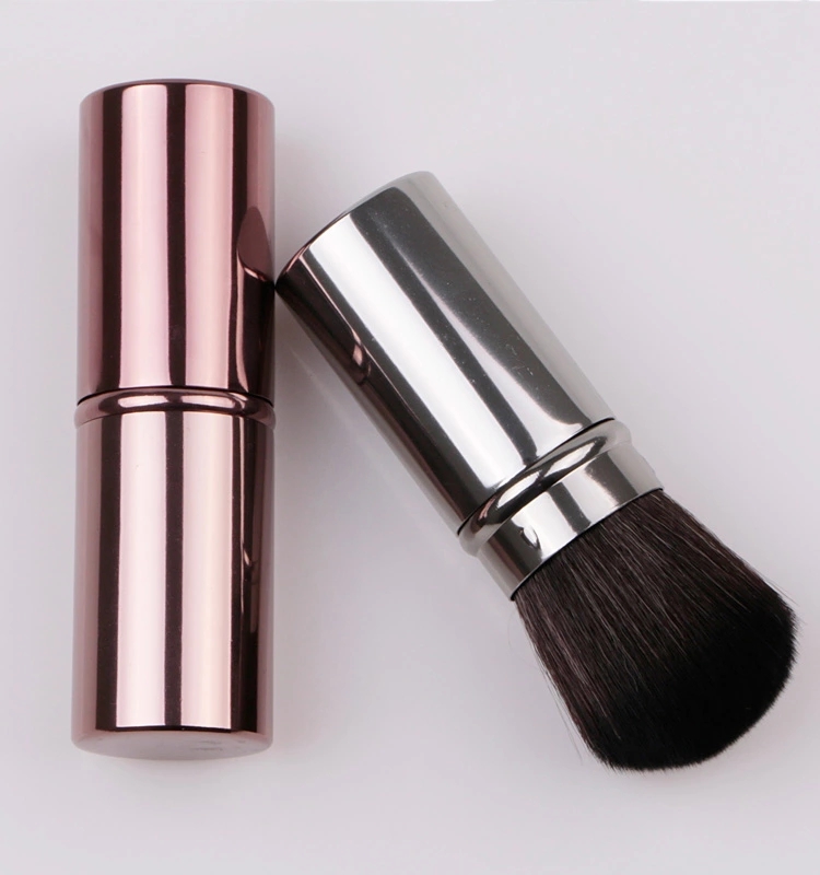 2019 New Products Ideas Mini Single Glitter Retractable Kabuki Brush Refillable Powder Brush
