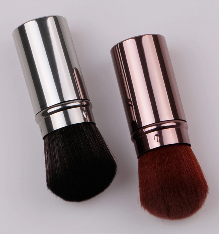 2019 New Products Ideas Mini Single Glitter Retractable Kabuki Brush Refillable Powder Brush