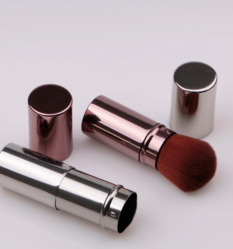 2019 New Products Ideas Mini Single Glitter Retractable Kabuki Brush Refillable Powder Brush