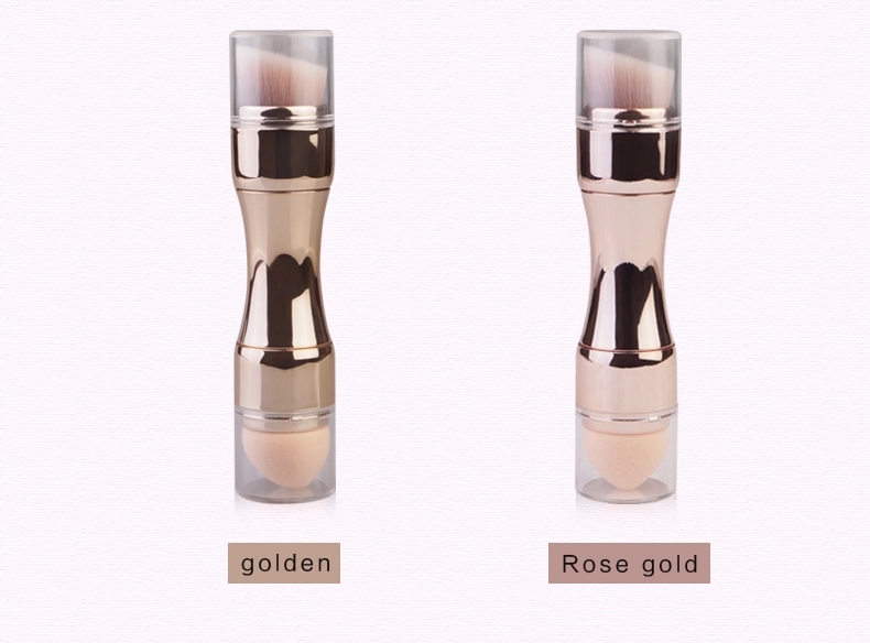 Rose Gold Makeup Brush Separable 4 in 1 mini brush private label custom cosmetic Brush Makeup Set Portable Retractable