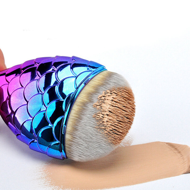 Free Sample Single Fish Mermaid Liquid BB Cream Foundation Makeup Brush