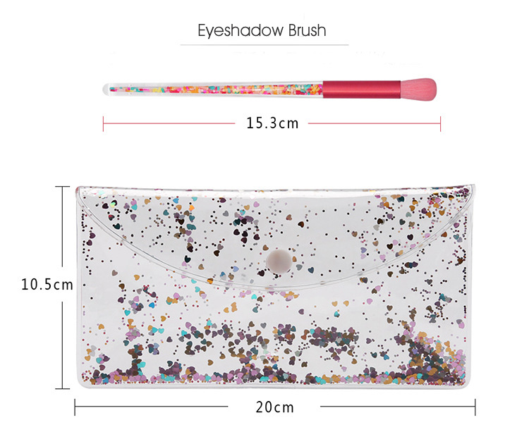 OEM plastic handle glitter makeup brushes manufacturers china