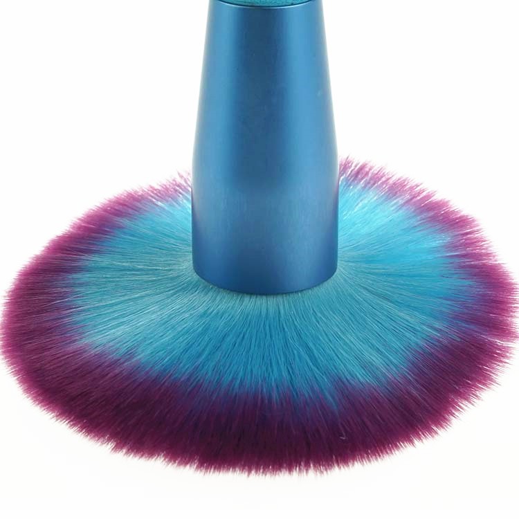 8 Piece Blue Mermaid Makeup Brush Set Travel Size Soft Makeup Brushes