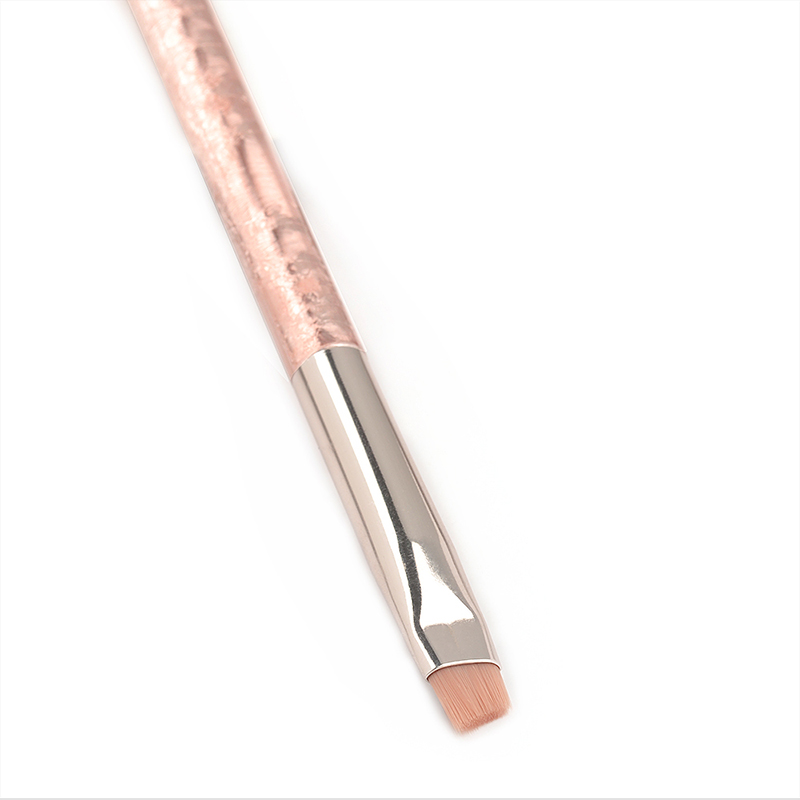 Wholesale Private Label Synthetic Hair Vegan Gold Eyebrow Pencil With Brush Custom Logo make-up brush