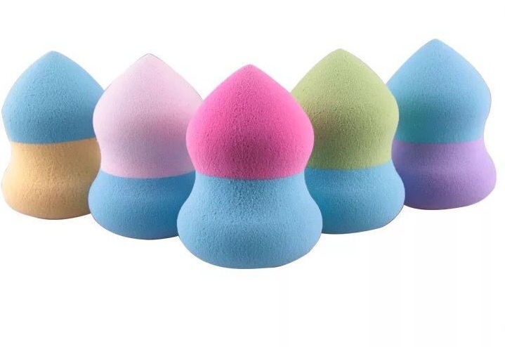dual color latex free make-up sponge customized shape color cosmetic sponge