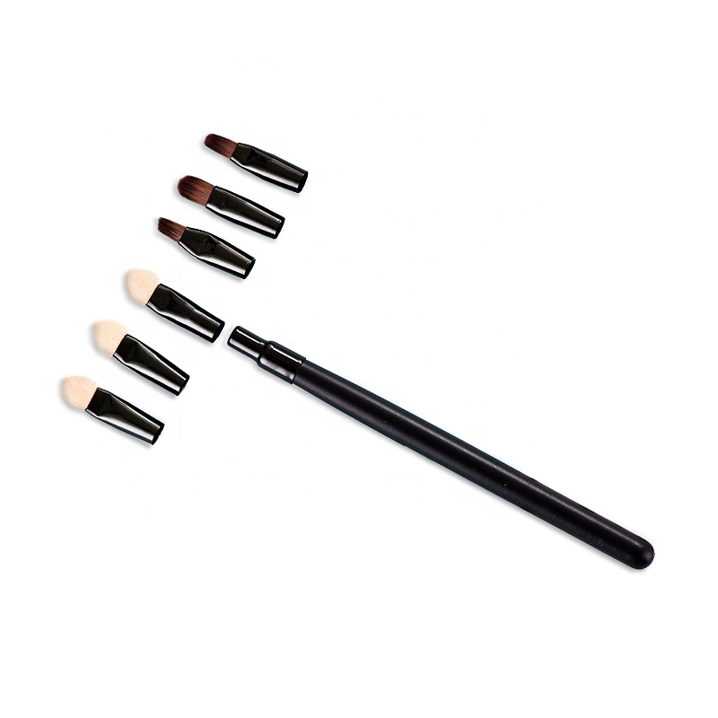 6 in 1 Exchengeable Eyebrow Eye Shadow Makeup Brush Sponge With Blistar Package