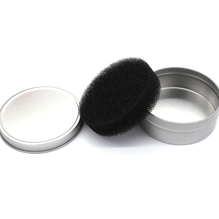 Round brand new Cellulose Sponge with round tin box