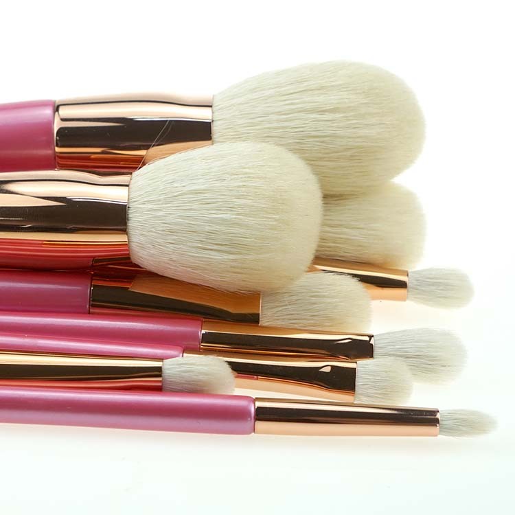 Hot selling 2019 makeup brush pink private label cosmetics brushes sets