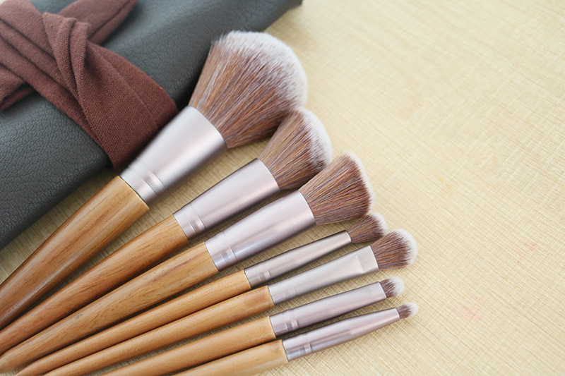 Factory Price Pro 7pcs Original Size Makeup Tools Synthetic Soft Brushes Set Make up Cosmetic with PU case