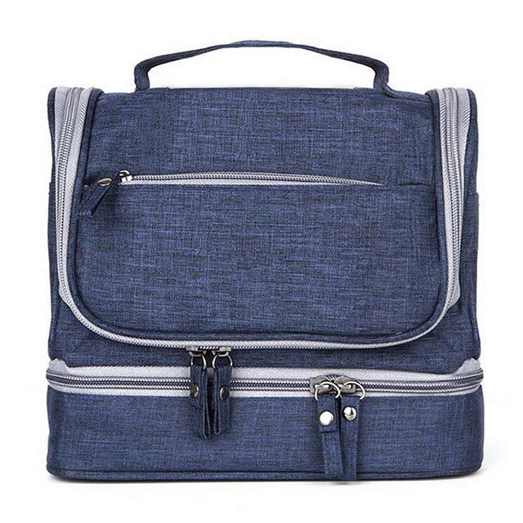 Hanging Toiletry Kit Organizer Bag Dry and Wet Separation 2-layer Makeup Cosmetic Bag for Travel
