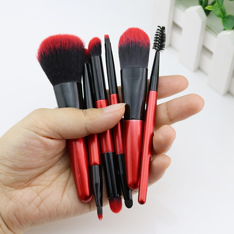 6pcs short handle Cosmetic Private Label Eye Double Sided Makeup Brush Set