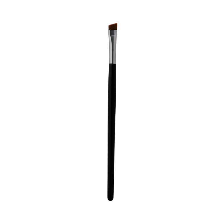 small fiber hair wood handle angled eyebrow makeup brush wholesale Customized private label