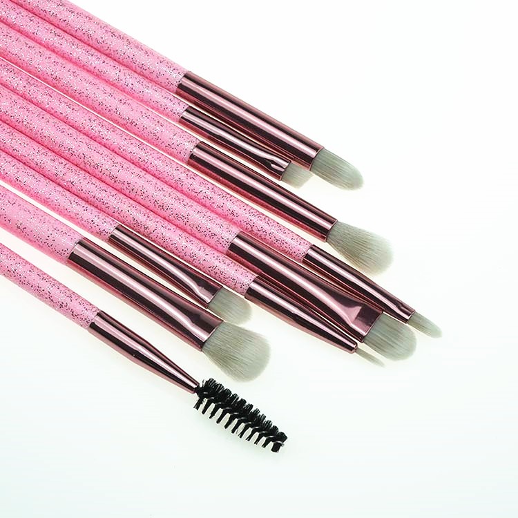 Bling Glitter Makeup Brush Set Pink Brush Wooden Handle Makeup Brush