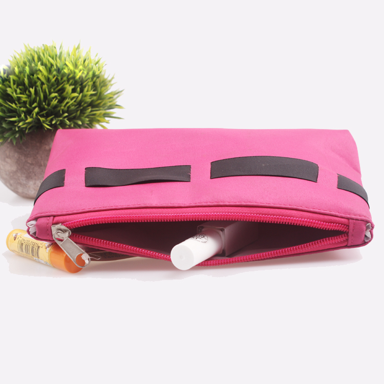 Customize Made Polyester Cosmetic Zipper Pouch Beauty Makeup Travel Bag
