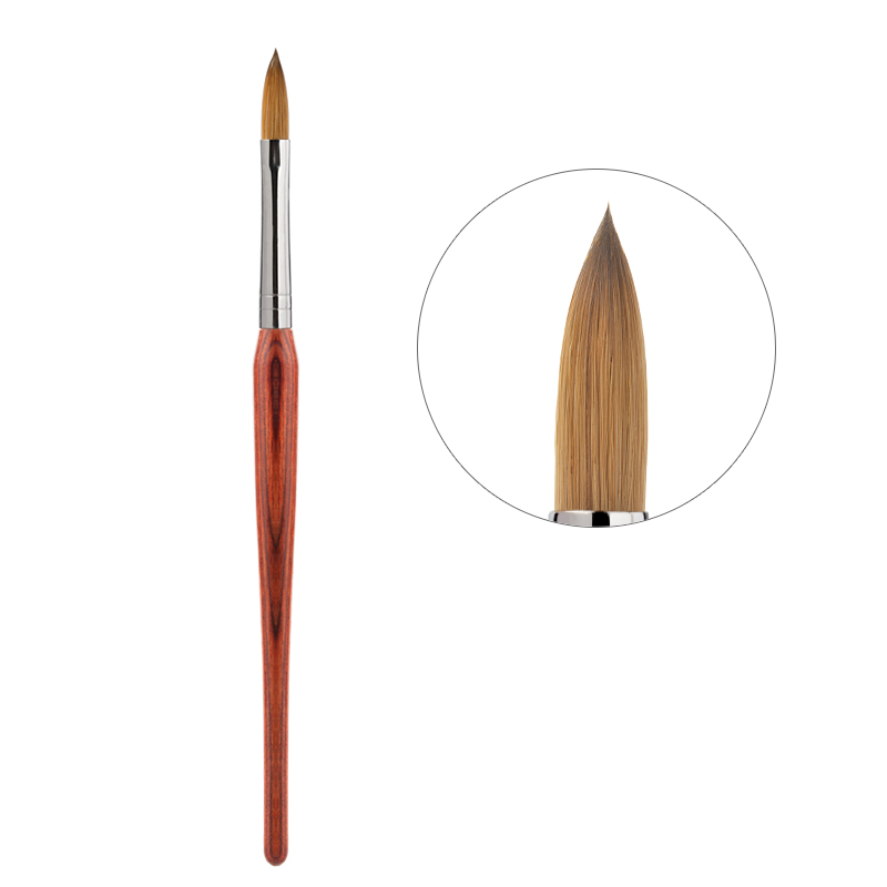 Long Handle Nail Painting Brush Pen Classic Rose-wood Nail French Brush