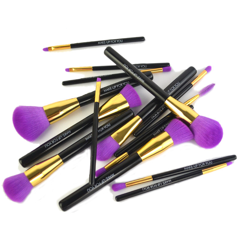 Private label 15pcs makeup brush set cosmetic brush kit 15 piece set