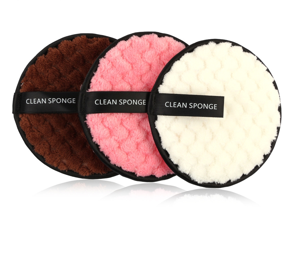2019 Popular Natural Bamboo Terry  Non Allergic Professional Custom Label Laudray Bag Makeup Remover Pads