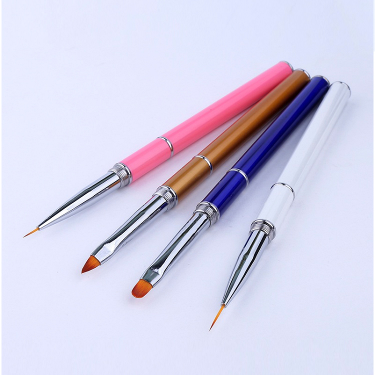 High Quality Metal Handle Gel Nylon Nail Brushes Set In Nail Brush 2018