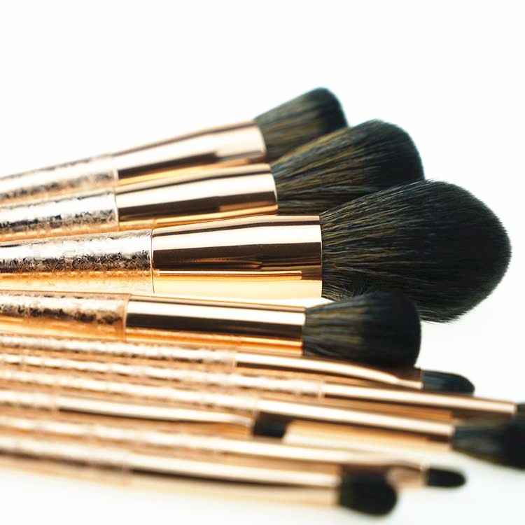 2018 New Design Products Rose Gold Makeup brush set Private Label