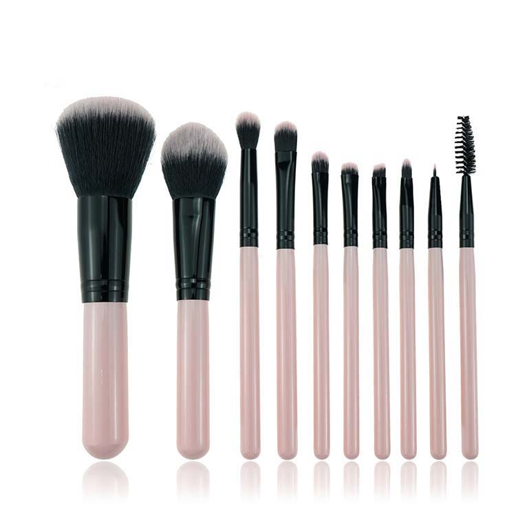 Pravite Label Chic Pink 10pcs Makeup Brush Kit For Travel Free Sample