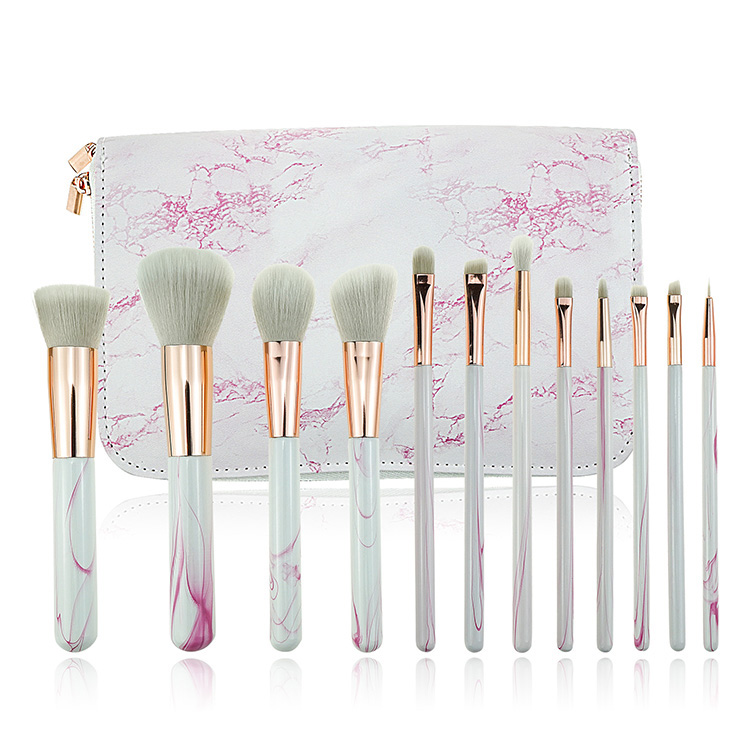 2019 Original Beauty Care Cosmetic Tools 12pcs Mermaid Makeup Brush Set With Case Skin Care Fashionable Type