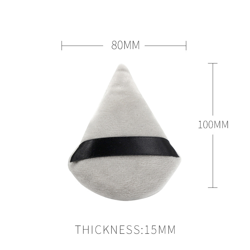 Hot Sellers On Amazon High Quality Triangle Cotton Velvet Red Soft Makeup Sponge Powder Puff Custom Logo For Wholesale