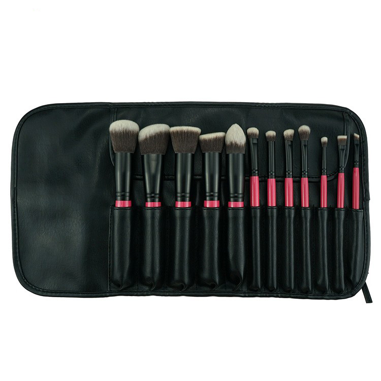 12pcs private label flat kabuki makeup brush cosmetic brushes set