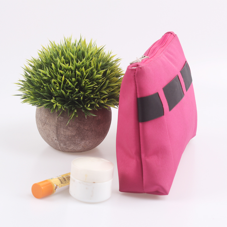 Customize Made Polyester Cosmetic Zipper Pouch Beauty Makeup Travel Bag