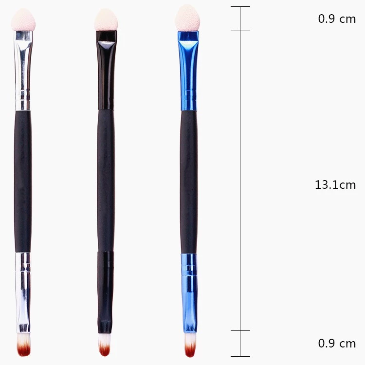 Double sided eyeshadow makeup brush cosmetic smudge brush with private label