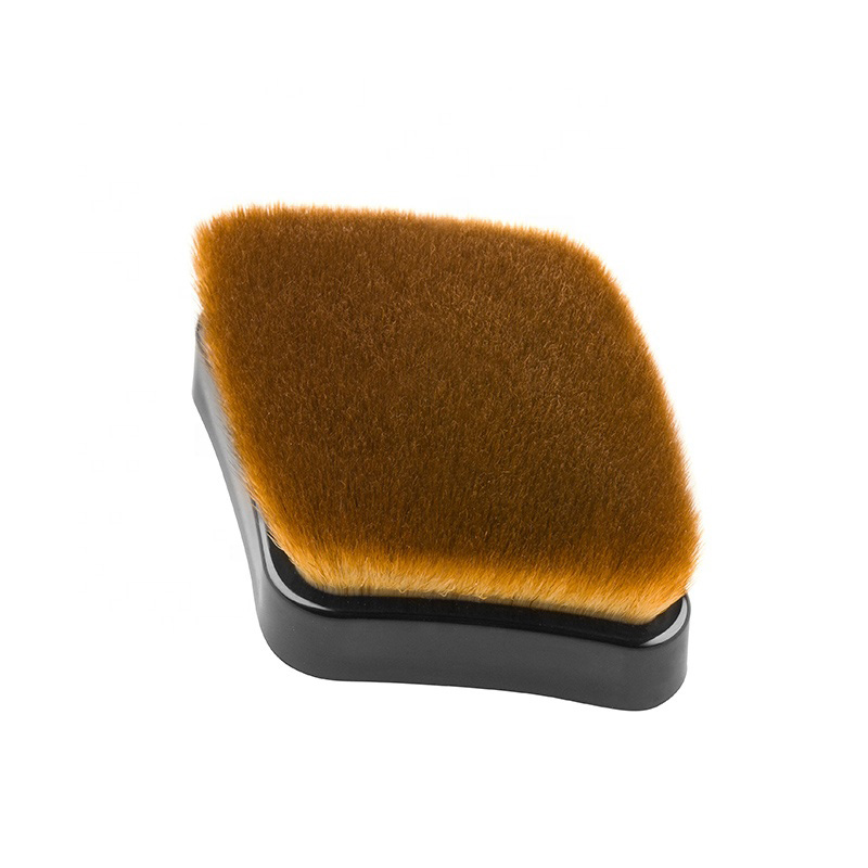 Rhombic Portable Synthetic Foundation Makeup Brush With Cap