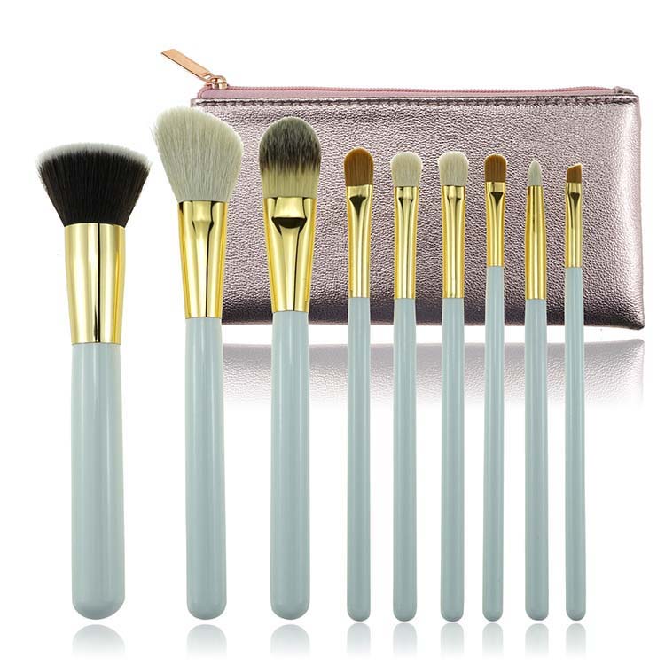 9Pcs Private Label Eyeshadow Brushes Unique Flat Brush