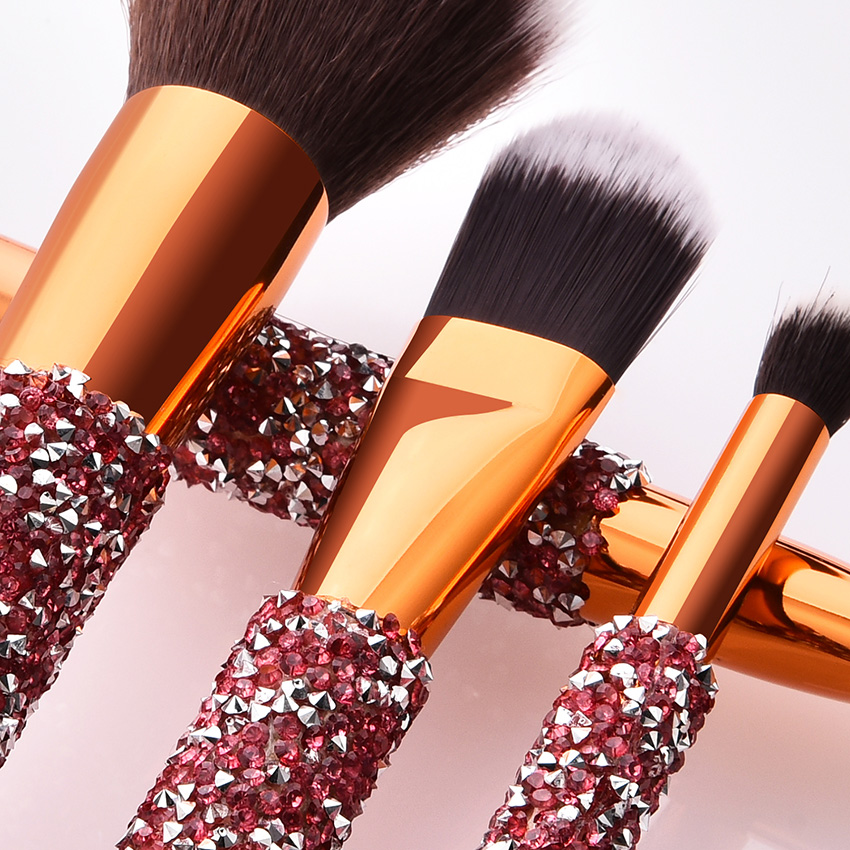 10 PCS Professional diamond makeup brush set glitter make up brushes luxury new cosmetic brush
