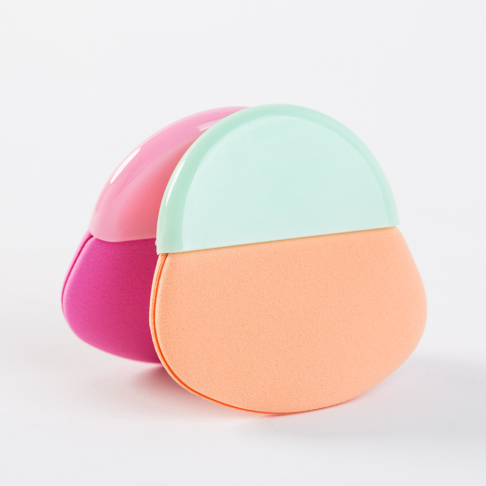 Compression power puff beauty color with PVC bag OEM acceptable foundation sponge
