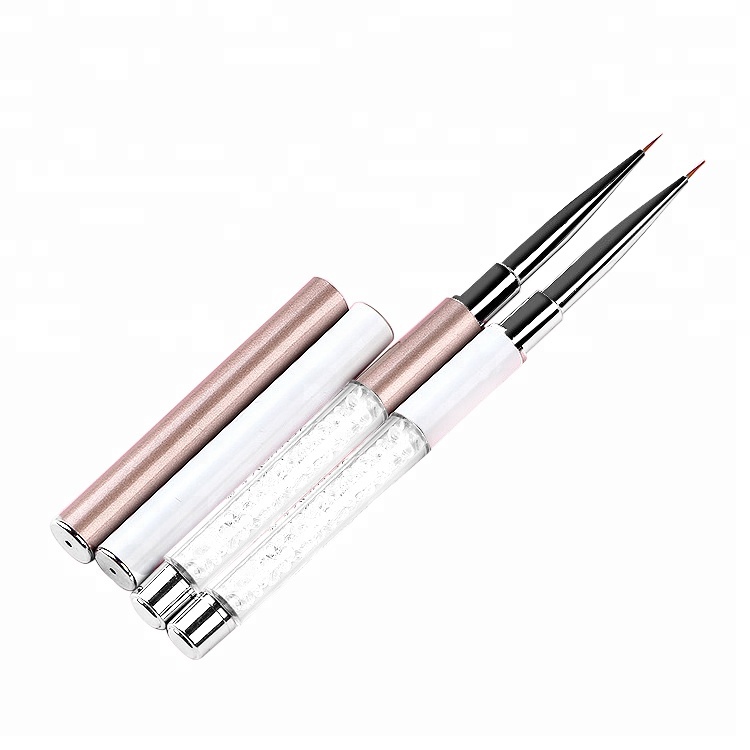 New Product 2018 Diamond Makeup Brush Kit Crystal Eyeliner Brush With Lid