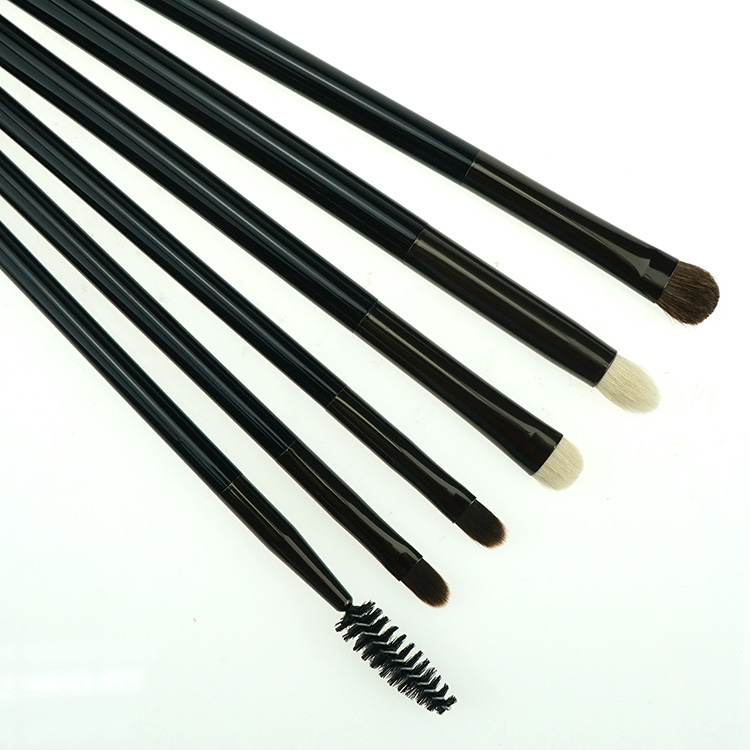 9PCS Gunmetal Professional Animal Hair Cosmetic Brush Set With Waist Pouch