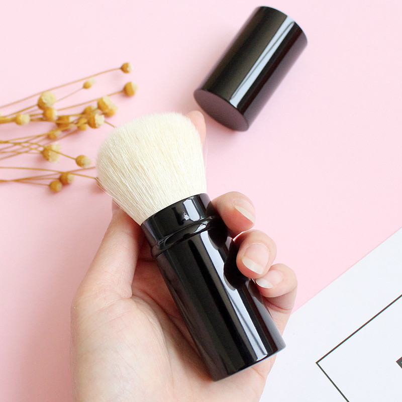 Flat Top powder brush Retractable Kabuki Brush Flat Makeup Brush Vegan wholesale brushes