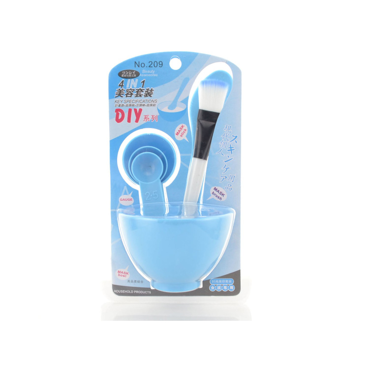 Synthetic Hair Facial Use Mask Brush Set With Bowl And Spoon