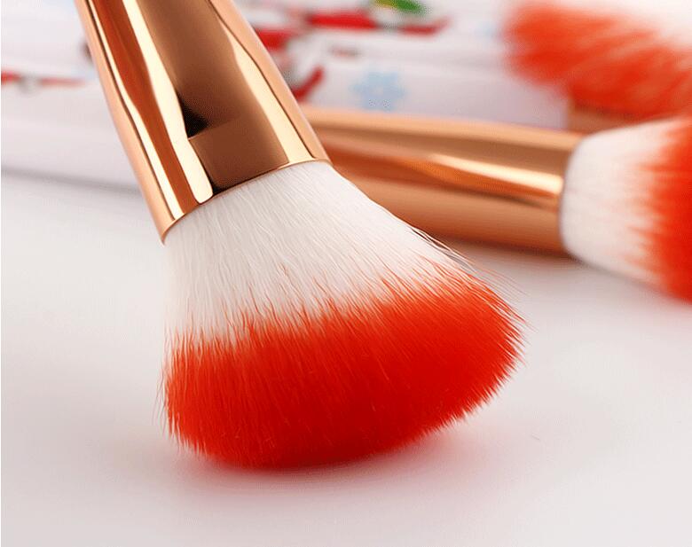 custom private label Christmas Gift box novelty makeup brush set